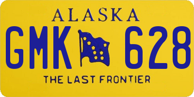 AK license plate GMK628