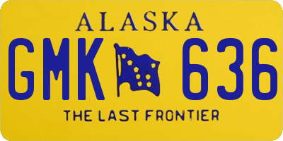 AK license plate GMK636