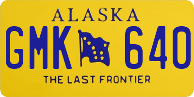 AK license plate GMK640