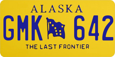 AK license plate GMK642