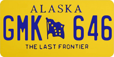 AK license plate GMK646