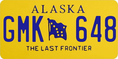 AK license plate GMK648