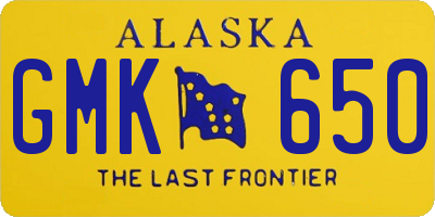 AK license plate GMK650