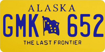 AK license plate GMK652