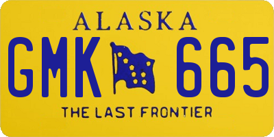 AK license plate GMK665