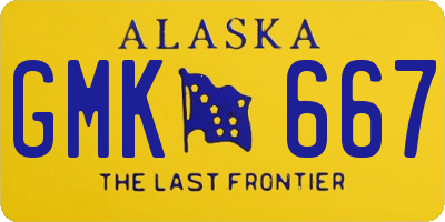 AK license plate GMK667