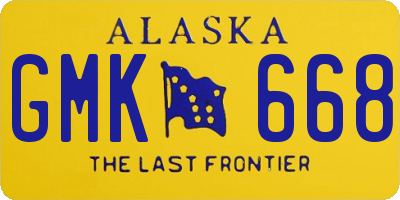 AK license plate GMK668