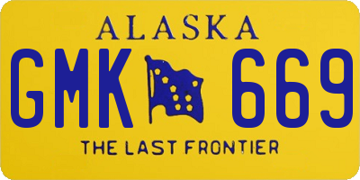 AK license plate GMK669