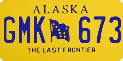 AK license plate GMK673