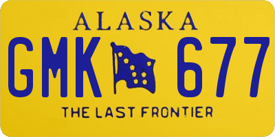 AK license plate GMK677