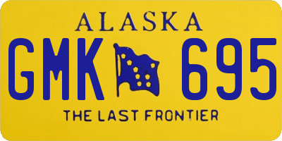 AK license plate GMK695