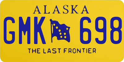 AK license plate GMK698