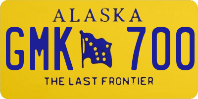 AK license plate GMK700