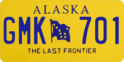 AK license plate GMK701