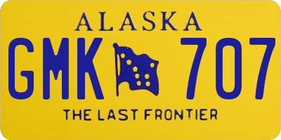 AK license plate GMK707