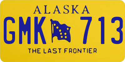 AK license plate GMK713