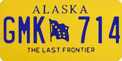 AK license plate GMK714