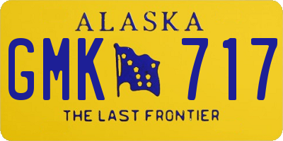 AK license plate GMK717