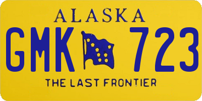 AK license plate GMK723