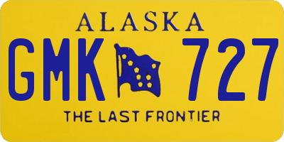 AK license plate GMK727