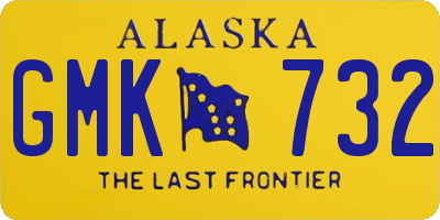 AK license plate GMK732