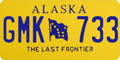 AK license plate GMK733