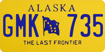 AK license plate GMK735