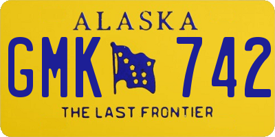 AK license plate GMK742