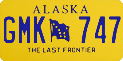 AK license plate GMK747