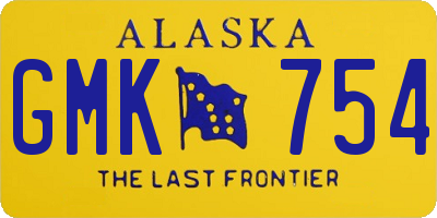 AK license plate GMK754