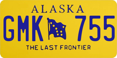 AK license plate GMK755
