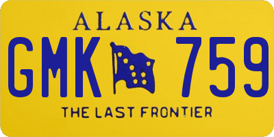 AK license plate GMK759