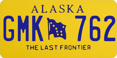 AK license plate GMK762