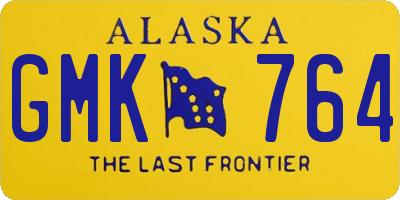 AK license plate GMK764