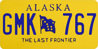 AK license plate GMK767