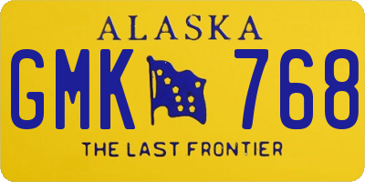AK license plate GMK768