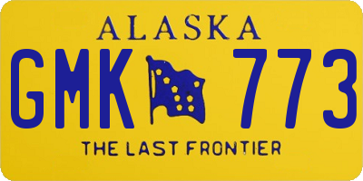 AK license plate GMK773