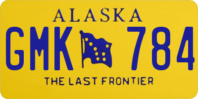 AK license plate GMK784