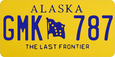AK license plate GMK787