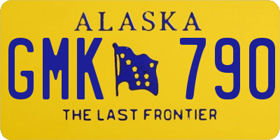 AK license plate GMK790