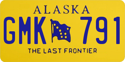 AK license plate GMK791