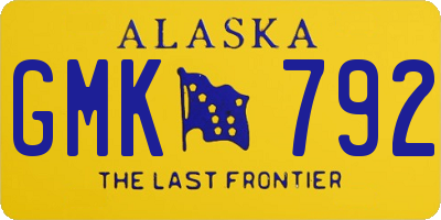 AK license plate GMK792