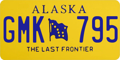 AK license plate GMK795