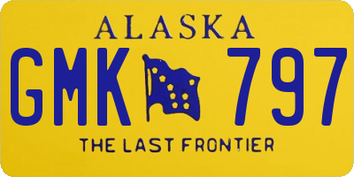 AK license plate GMK797