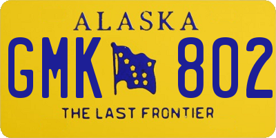 AK license plate GMK802