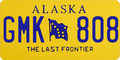 AK license plate GMK808