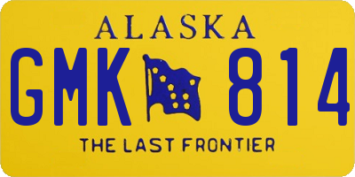 AK license plate GMK814