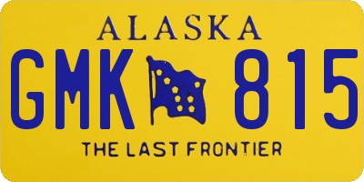 AK license plate GMK815