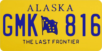 AK license plate GMK816