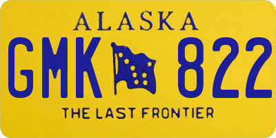 AK license plate GMK822